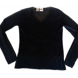 DKNY Long Sleeve See Through Sweater. Size P.